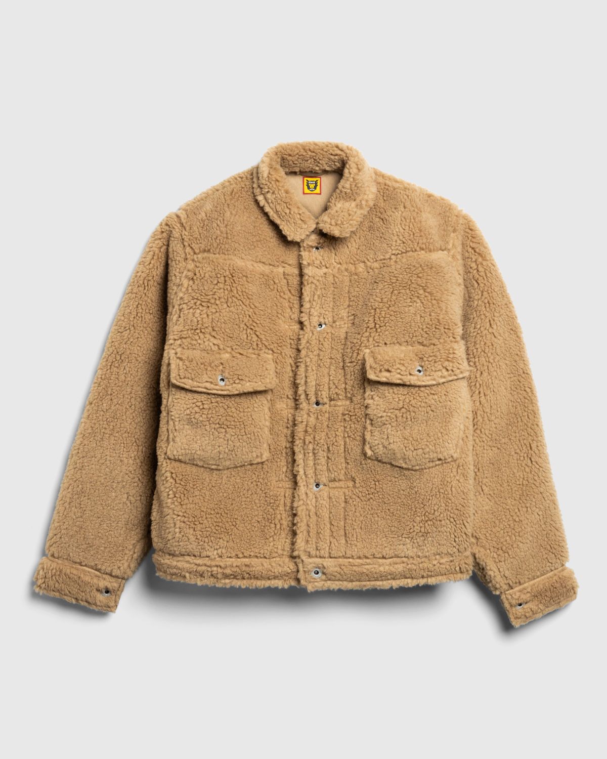 Human Made – Wool Blended Boa Fleece Work Jacket Beige